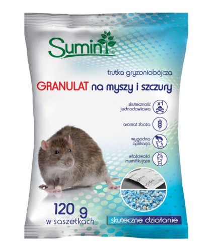 Trutka granulowana na myszy i szczury 25 ppm 120 g