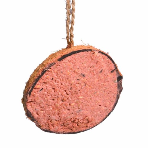 Kokos nadziewany 1/2 jagodowy karma dla ptaków