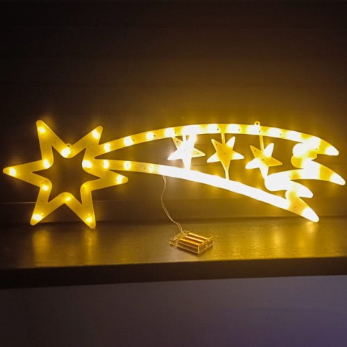 Ozdoba LED Kometa Gwiazda biały ciepły XXL 75 cm