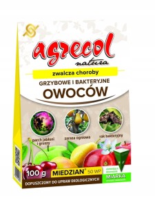 Miedzian do owoców 50 WP grzybobójczy Agrecol 100g