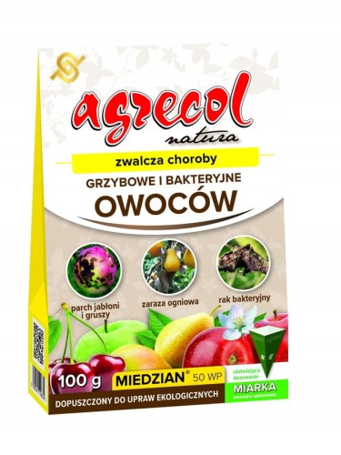 Miedzian do owoców 50 WP grzybobójczy Agrecol 100g