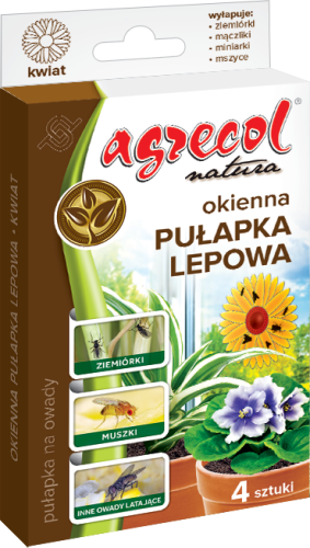 Okienna pułapka lepowa kwiat 4 szt. Agrecol