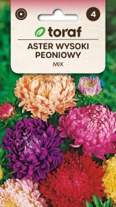 Aster wysoki peoniowy mix nasiona 1g  / T /
