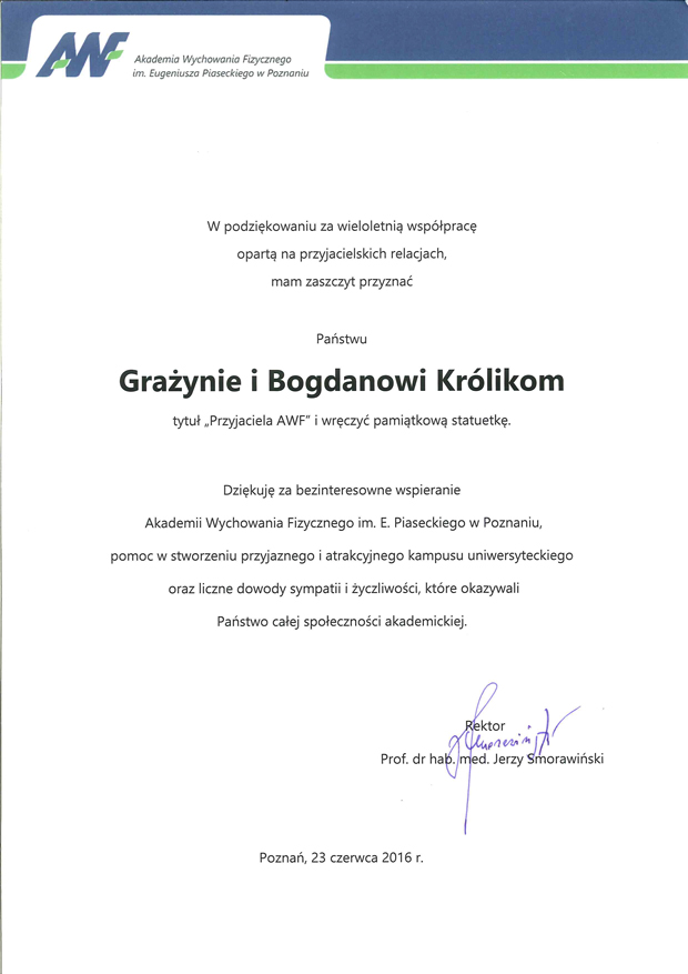 Podzekowania